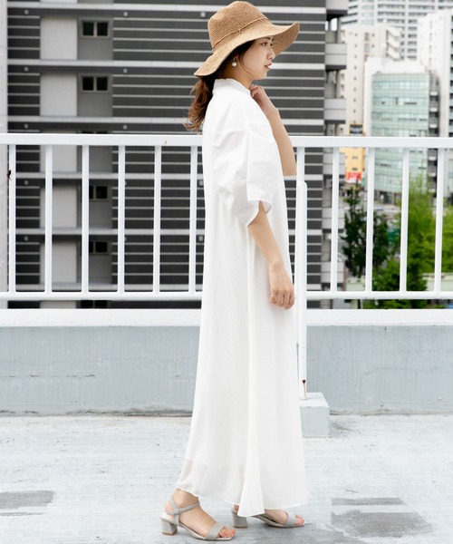 KBF（ケービーエフ） 半袖ワンピース ONE ネイビー レディース