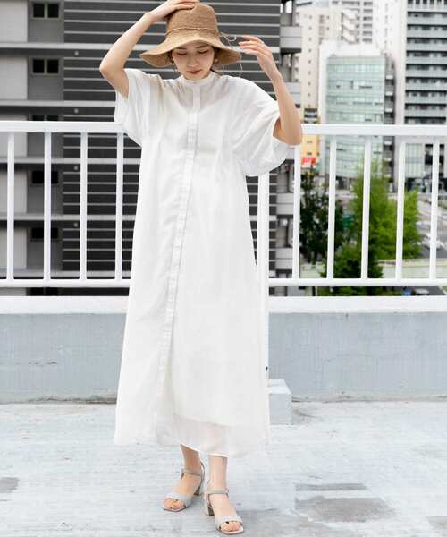 KBF（ケービーエフ） 半袖ワンピース ONE ネイビー レディース