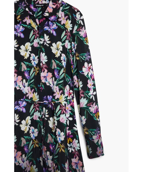 Desigual（デシグアル） シャツワンピース グラデーション花柄シャツ