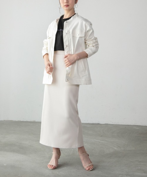 「M.deux」 タイトスカート MEDIUM オフホワイト レディース_画像5