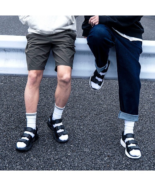 「Reebok」 サンダル 24.0cm ブラック×ブラック メンズ_画像5