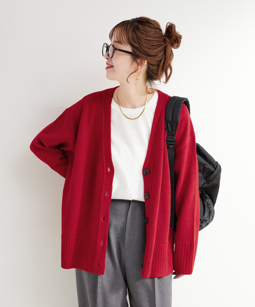 B.C STOCK（ベーセーストック） カーディガン 手洗い可 / WOOL混ニット