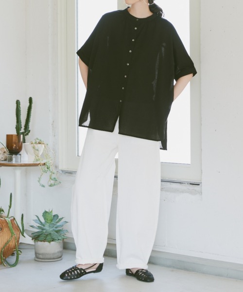 「Libra Cue」 半袖ブラウス FREE ブラック レディース_画像4