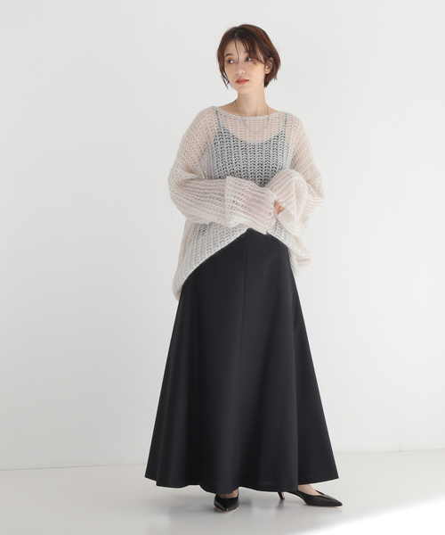 NOBLE（ノーブル） ロングスカート 38 グレー レディース : ZOZOTOWN