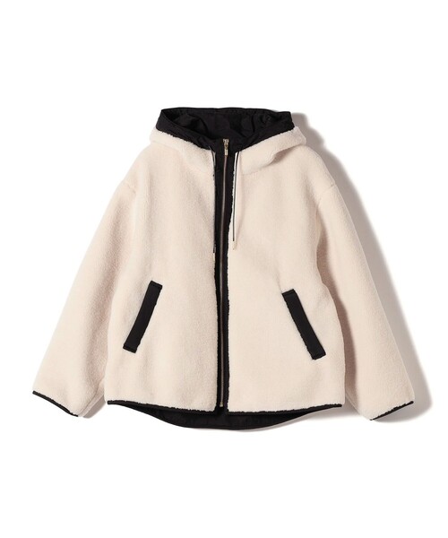 SHIPS（シップス） ブルゾン アウター 「WEB限定」ボア 配色 フード