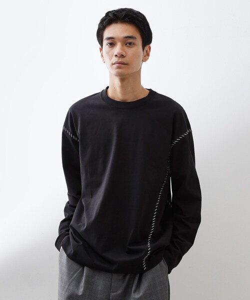 THE SHOP TK tシャツ ハンドステッチ長袖Tシャツ 「洗濯機OK」 メンズ