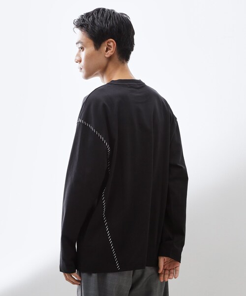 サイズS【未使用】AKM ハンドステッチ長袖T 定価41800円 THE SHOP TK tシャツ ハンドステッチ長袖Tシャツ 「洗濯機OK」 メンズ