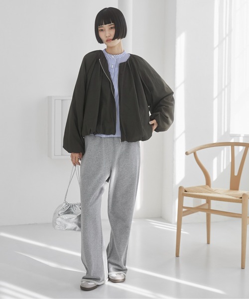 「ANGIE」 ジップアップブルゾン FREE オフホワイト レディース_画像3