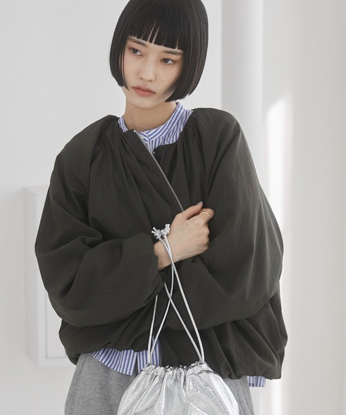 「ANGIE」 ジップアップブルゾン FREE オフホワイト レディース_画像6