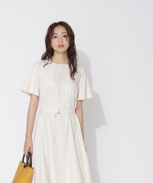 「NATURAL BEAUTY BASIC」 半袖ワンピース SMALL ネイビー レディース_画像4