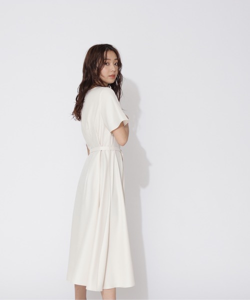 「NATURAL BEAUTY BASIC」 半袖ワンピース SMALL ネイビー レディース_画像7