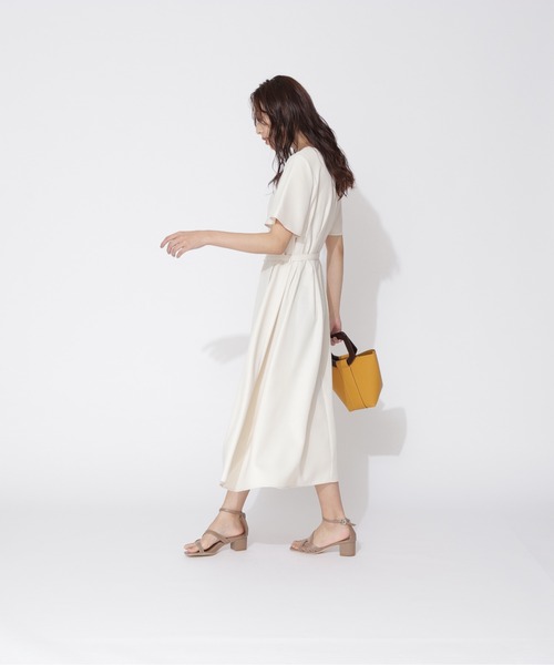 「NATURAL BEAUTY BASIC」 半袖ワンピース SMALL ネイビー レディース_画像8