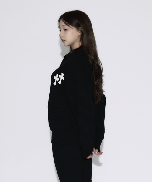 tinkerend（ティンカーエンド） ニット セーター High Neck Cross Knit