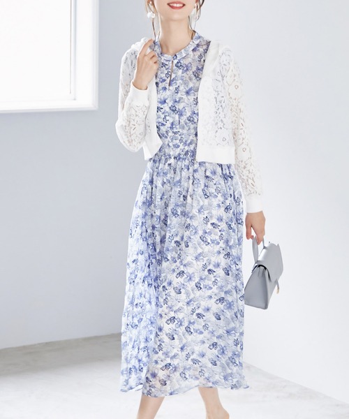 「tocco closet」 半袖ワンピース M ブルー レディース_画像7