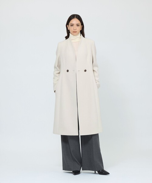 EPOCA（エポカ） ノーカラーコート コート カメリア ウールロング