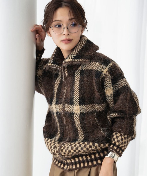 クーティー 肉厚 オンブレ チェック ウール スポーツ ジャケット ブルゾン L クーティー 肉厚 オンブレ チェック ウール スポーツ ジャケット