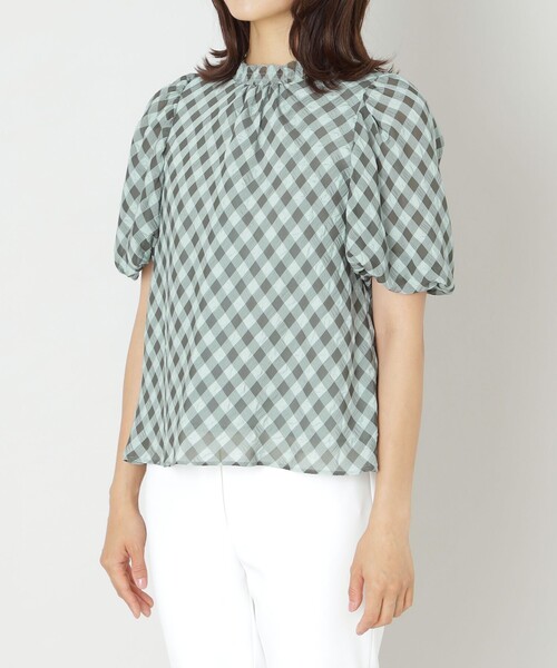 「TO BE CHIC」 半袖ブラウス 40 ブルー レディースの画像