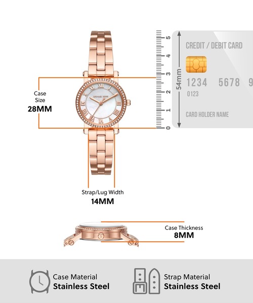 MICHAEL KORS アナログ腕時計 ホワイト/ゴールド MICHAEL KORS（マイケルコース） アナログ腕時計 - ゴールド