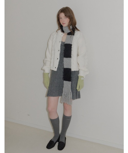【処分SALE】ゴールデングース ボーダー マフラー GOLDEN GOOSE - 【処分SALE】ゴールデングース ボーダー マフラーの