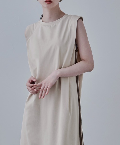 「etoll.」 ノースリーブワンピース M グレー レディース_画像2