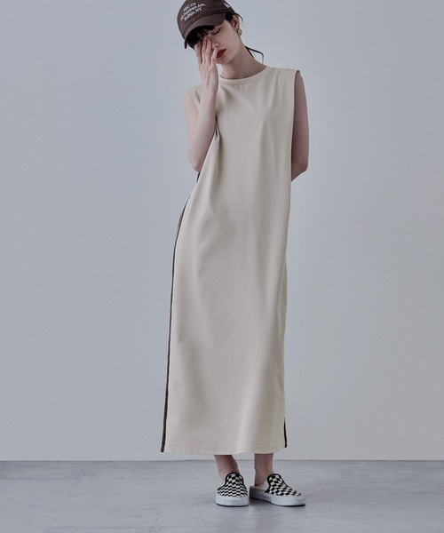 「etoll.」 ノースリーブワンピース M グレー レディース_画像3