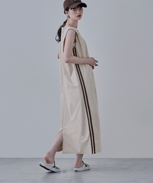 「etoll.」 ノースリーブワンピース M グレー レディース_画像4