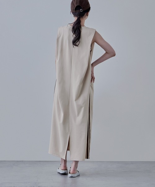 「etoll.」 ノースリーブワンピース M グレー レディース_画像5