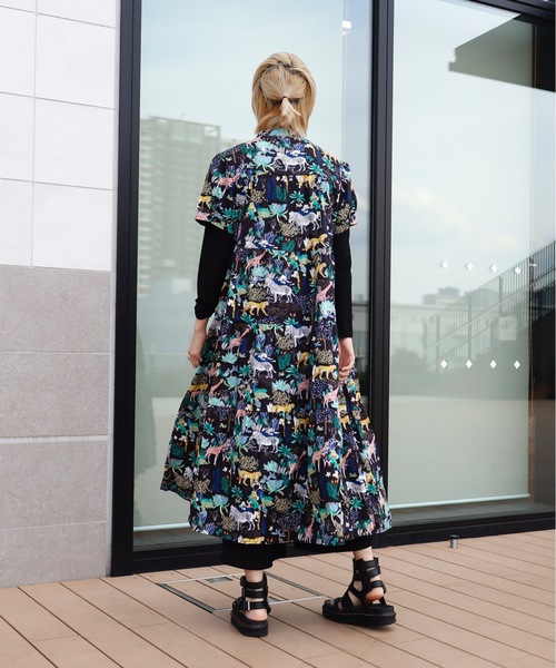 「rovtski」 「chou chou」半袖ワンピース FREE ブラック レディース_画像4