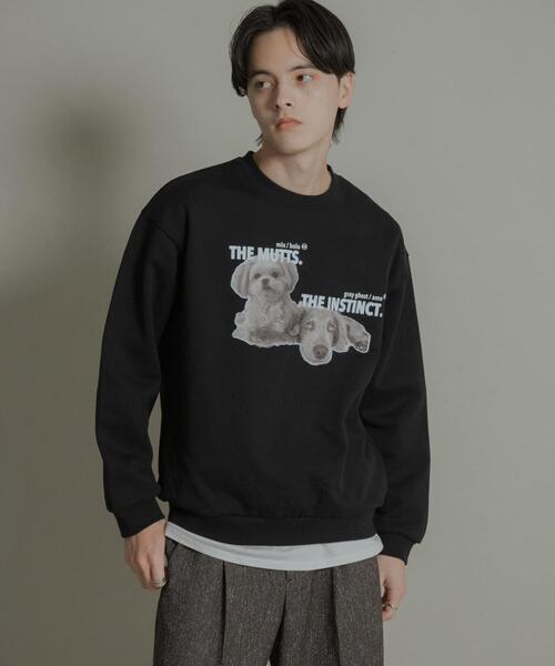 SENSE OF PLACE by URBAN RESEARCH トレーナー スウェット Dog graphic