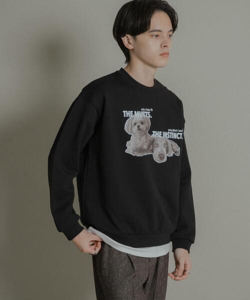 SENSE OF PLACE by URBAN RESEARCH トレーナー スウェット Dog graphic