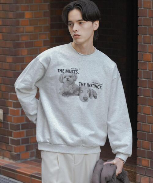 SENSE OF PLACE by URBAN RESEARCH トレーナー スウェット Dog graphic