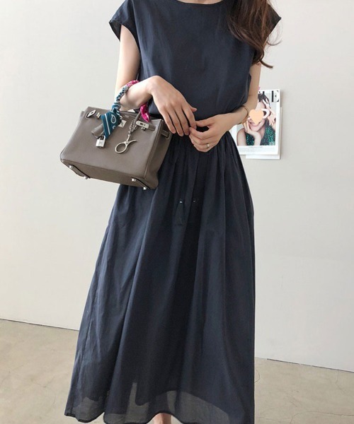 「SallyLunn」 「hyr」ノースリーブワンピース LARGE ネイビー レディース_画像5