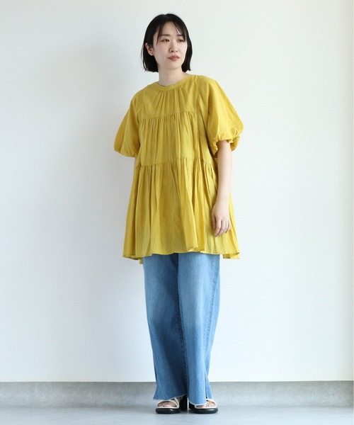 「cepo」 半袖ブラウス M ブラック レディース_画像5
