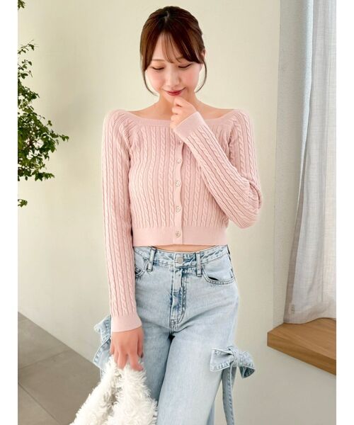 dazzlin（ダズリン） ニット セーター ミニケーブルスクエアニット