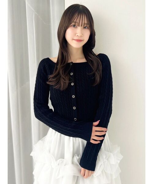 dazzlin（ダズリン） ニット セーター ミニケーブルスクエアニット