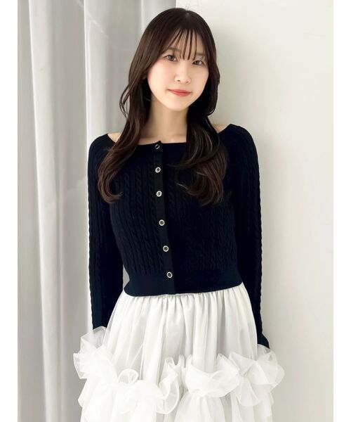 dazzlin（ダズリン） ニット セーター ミニケーブルスクエアニット