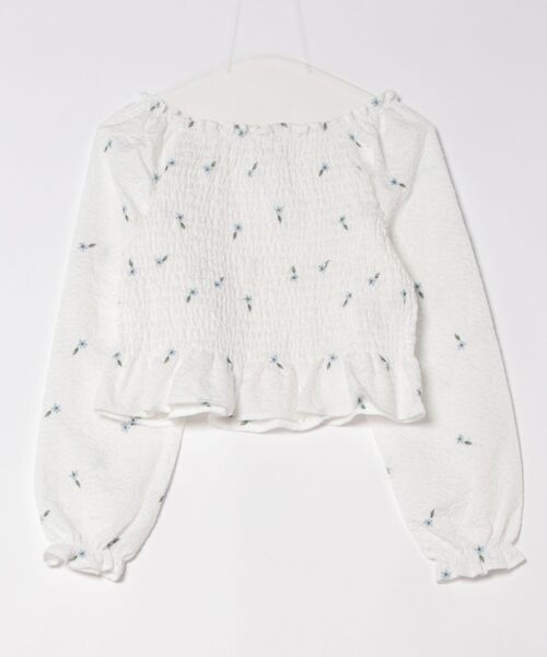 「flower」 長袖ブラウス FREE ホワイト レディース_画像3