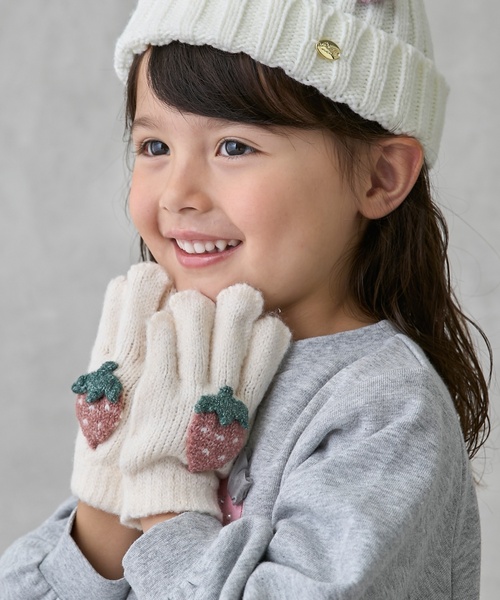 MIKI HOUSE（ミキハウス） 手袋 ケーブル編みニットミトン キッズ 子供
