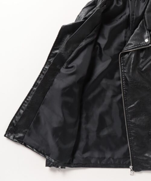 「COMMON WARE」 「HALHAM」ライダースジャケット M ブラック レディース_画像3