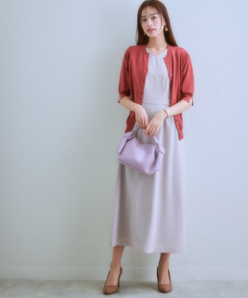 「7days Life Styling」 「Flow and Fixture」7分袖ニットカーディガン L ブラック レディース_画像5