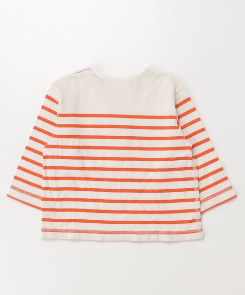 「PETIT BATEAU」 「KIDS」ボーダー柄長袖カットソー - ベージュ キッズ_画像2