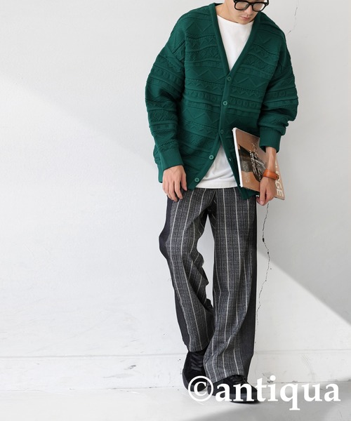 「antiqua」 イージーパンツ P インディゴブルー レディース_画像7