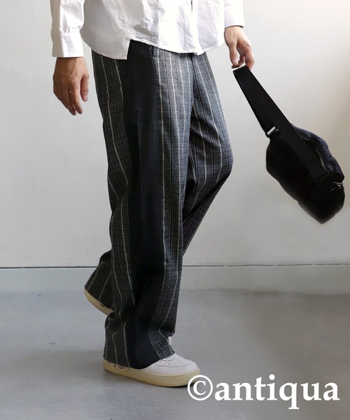 「antiqua」 イージーパンツ P インディゴブルー レディース_画像9