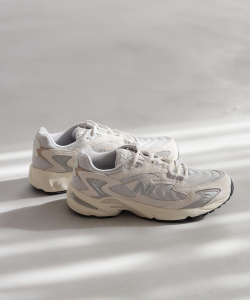 「EU，US NEW BALANCE」 ローカットスニーカー 23.5cm アイボリー レディース_画像5