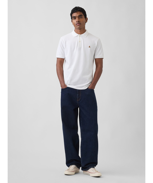 GAP（ギャップ） ポロシャツ 半袖 ブラナンベア ストレッチ ピケ