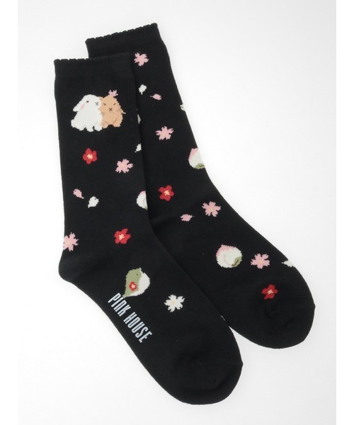 PINK HOUSE ピンクハウス 靴下/8点セット 表記サイズ:表記不明 ヴィンテージ    マルチカラー レディース / 240001192268 PINK HOUSE（ピンクハウス） 靴下 幸見うさぎ柄ソックス レディース