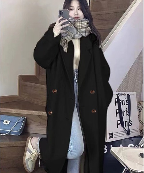 「gossip!ロサンゼルス」 チェスターコート FREE ブラック レディース_画像9