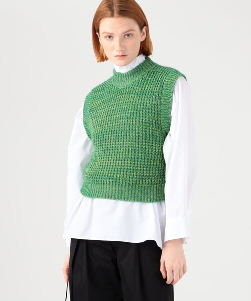 美品♪ キャバン CABaN コットンカシミヤ ニット ニットベスト CABaN（キャバン） ： コットンカシミヤ クルーネックベスト / 全4色
