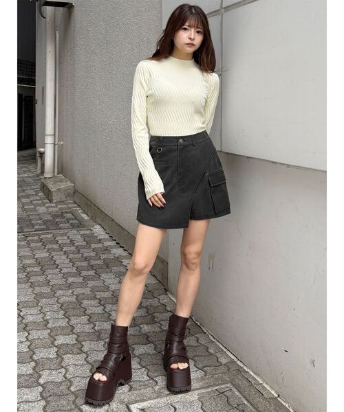 MURUA（ムルーア） ブーツ ギャザープラットフォームシューズ