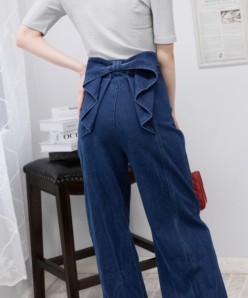 「pumpkin port」 デニムパンツ S ブルー レディース_画像7